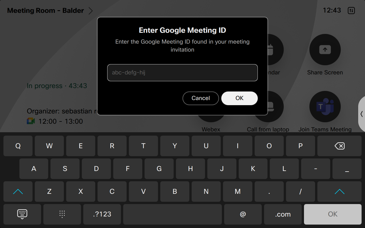 Touchpanel screenshot
